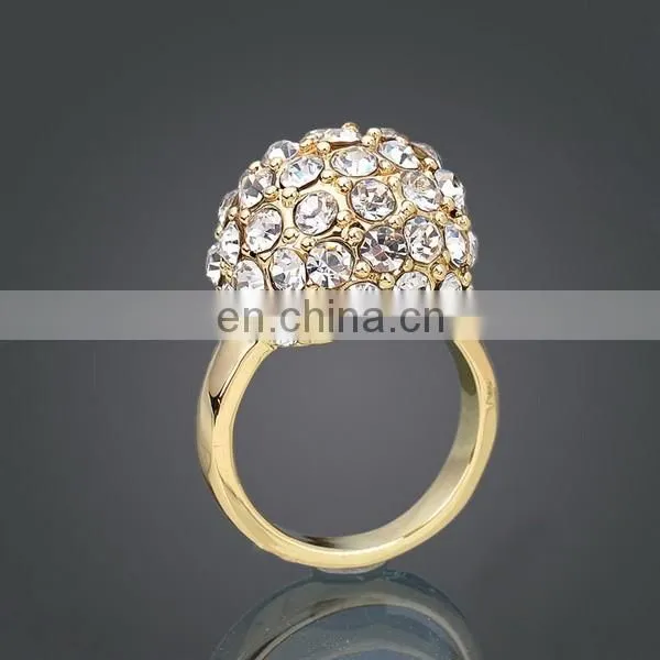 Hot Selling Diamond Paved Gold Sparkling Knuckle Ring Wedding Jewelry