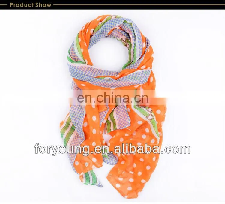 fashion polka dot printed scarf