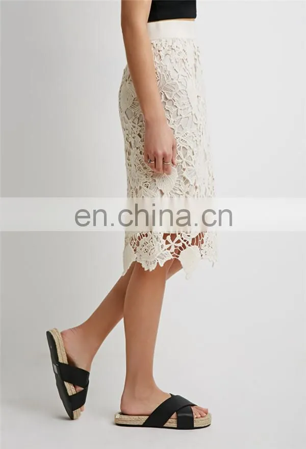 2015 hand Floral Crochet Skirt lace crochet skirt