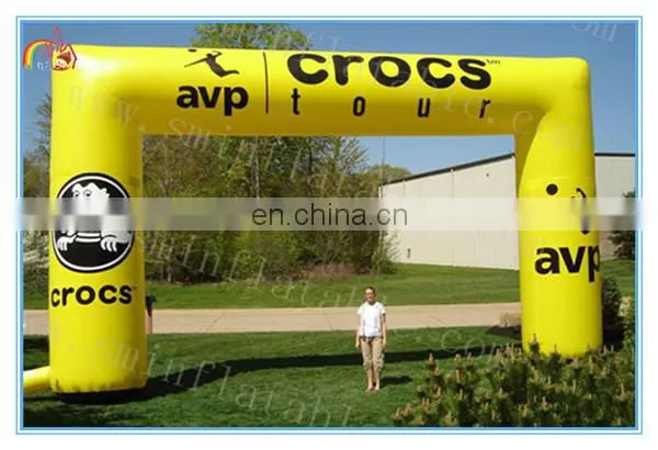 New design inflatable yellow entrance arch,inflatable square arch for advertising,inflatable arch for marathon to sale