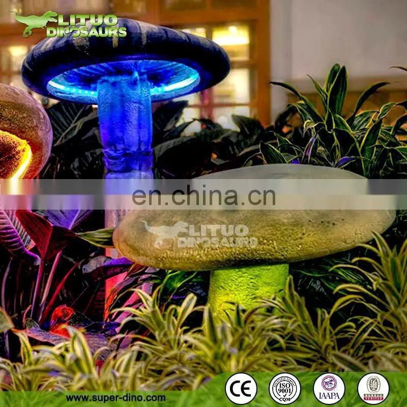 Wonderland Decoration Giant Dreamlike Fiberglass Mushrooms