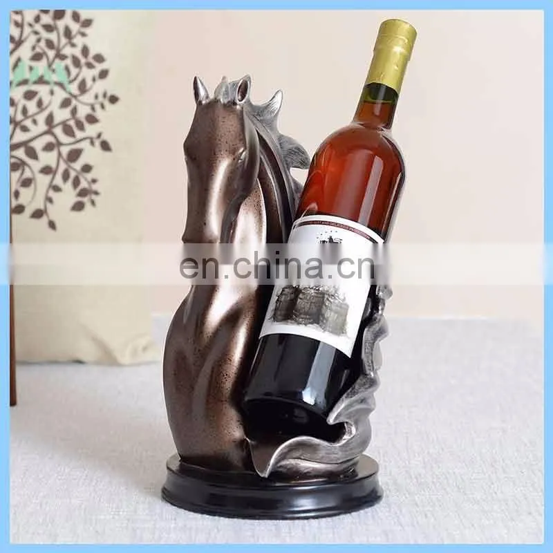 Creative modern minimalist home resin crafts animal bird peacock modeling red wine rack