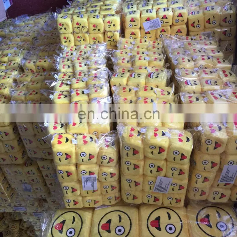 Emoji Smiley Emoticon Yellow Funny expression Plush dice car ornaments Pendant Soft Toy
