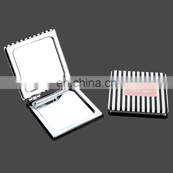 Personalized PU leather cosmetic mirror