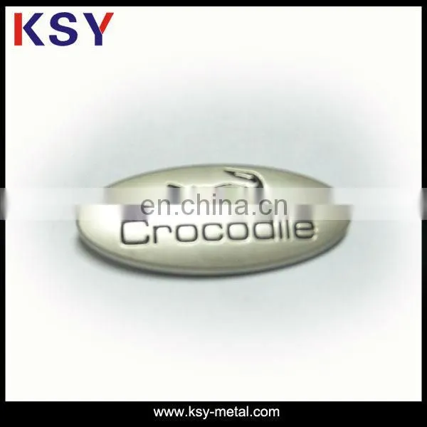 Shiny nickel metal wine label