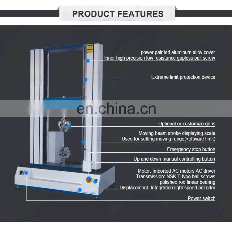 Liyi laboratory Digital Display steel pipe Metal Tensile Strength Testing Machine price