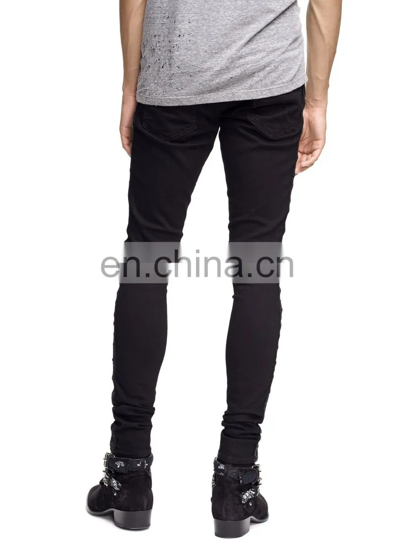 DiZNEW BLACK CUSTOM MENS STRETCH JEANS FOR MEN