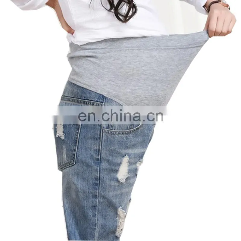 DiZNEW Custom Ladies Fashion Skinny Western Maternity Jeans Ripped