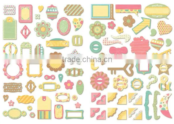 DIY Craft Gift Box Set Chipboard Shapes & Tags Chipboard Scrapbook Decor