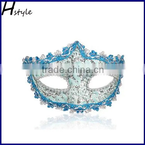 Flower Decor Fashion Feathered Lace Semi-transparent Masquerade Cosume Party Mask SC156
