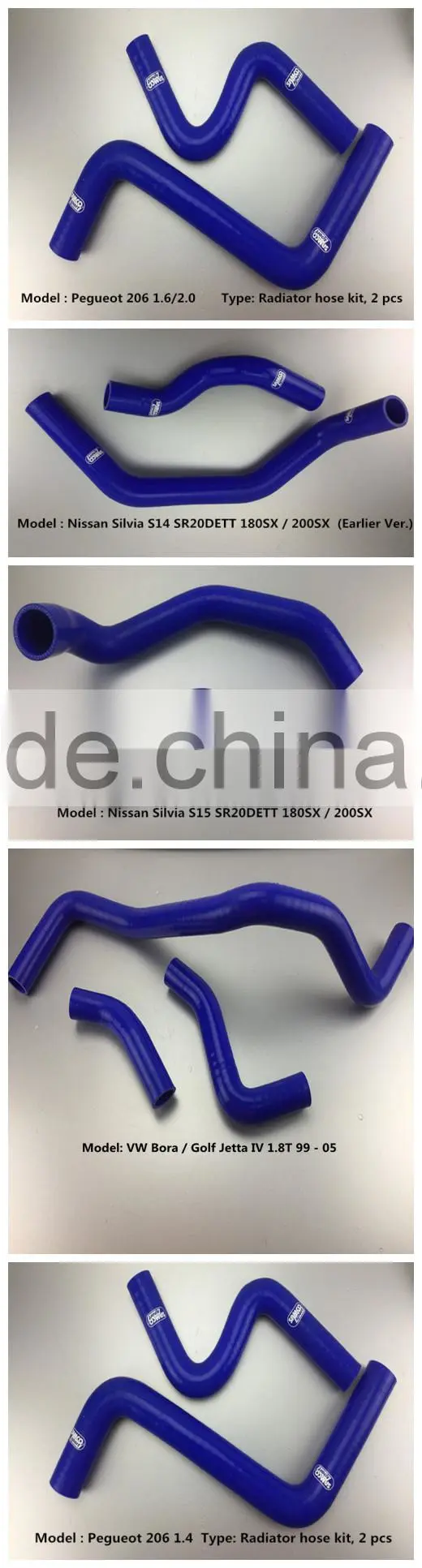 10 years experience high performance silicone charge air hose