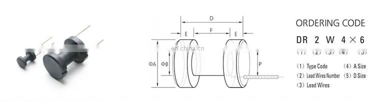 Wholesale Pin Type DR Ni-Zn Drum Inductor Ferrite Core
