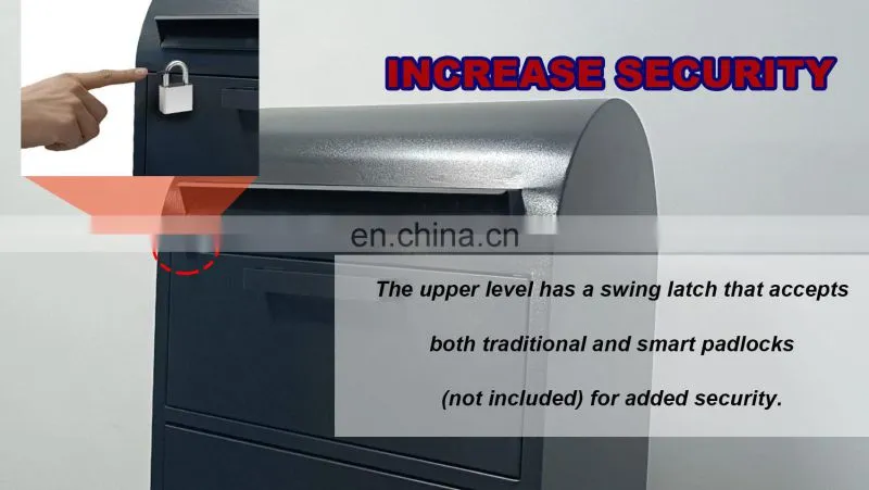 Factory direct Drop & metal outdoor parcel delivery box Freestanding Locking Parcel Drop Box