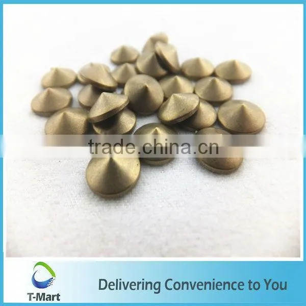 decorative cone hot fix copper studs for bags