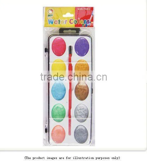16 COLORS METTALLIC WATER COLOR DAMP DRY WITH A PANTBRUSH NON-TOXIC