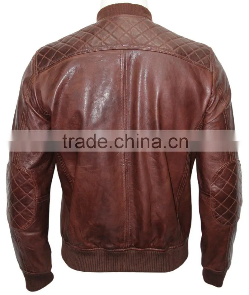 Brown leather jackets for men