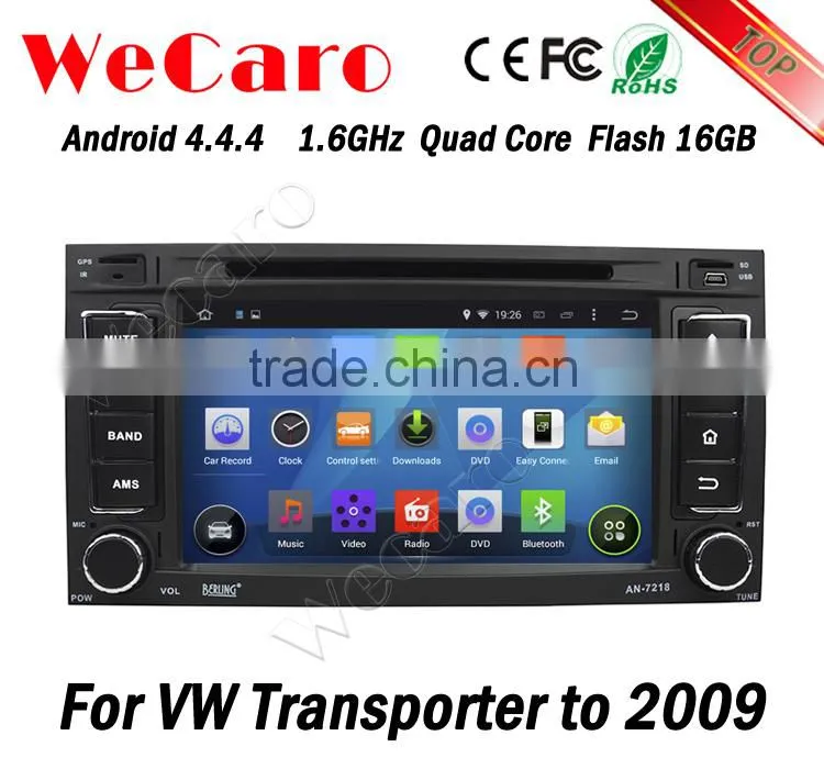 Wecaro WC-VU7006 Android 4.4.4 car dvd player quad core for vw transporter t5 car dvd cd player stereo tv tuner