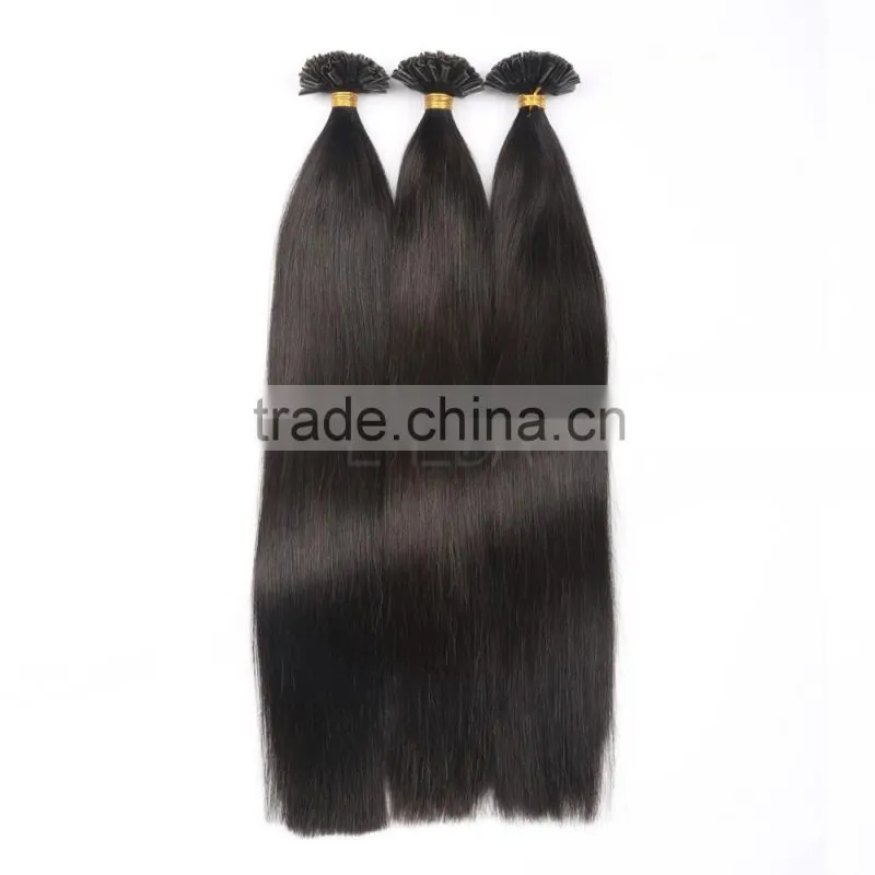 Keratin virgin u nail fusion pre bonded hair extension 1g per strand customized weight acceptable