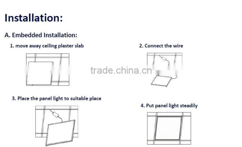 china high quality 60cmx1200cm led panel light price