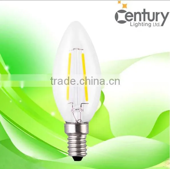 China Supplier Hot Filaments Lights Shenzhen led filament candle light bulbs