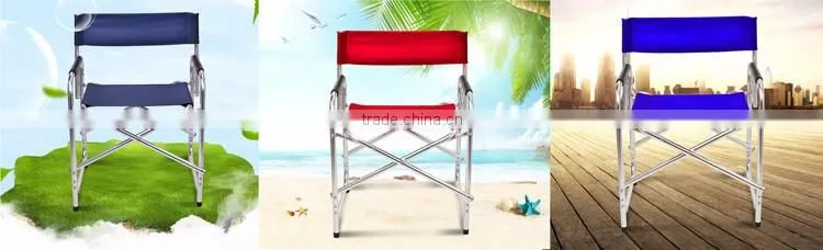 Portable Travel Colorful Camping Beach Audiovisual Aluminum Canvas Folding Director Chair