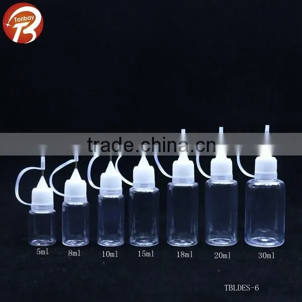 3ml 5ml 10ml 15ml 20ml 30ml 50ml 60ml 100ml LDPE e liquid bottles with long metal pin and silicon cover