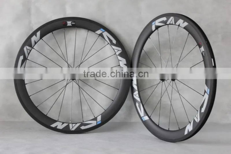 Powerway R13 hub carbon road bike wheels Sapim spokes carbon road bike wheels with ICAN logos China W56C