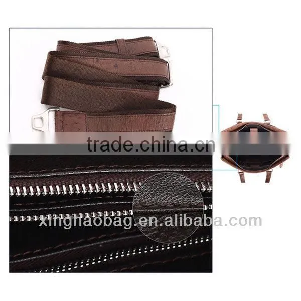 Hot sell 2014 ostrich leather men's office bag