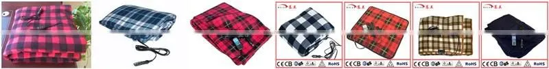12Volt Polar Fleece Travel Electric Blanket using in car