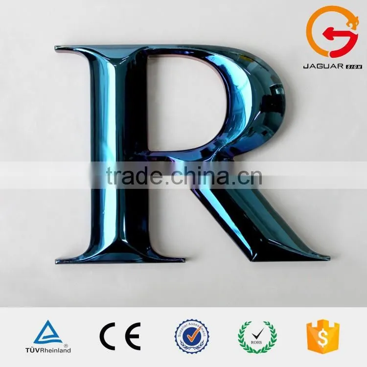 metal effect 3d round chrome acrylic alphabet letters and numbers