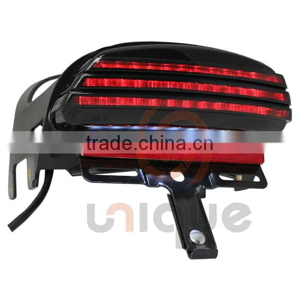 universal integrated motorcycle led tri-bar tail light