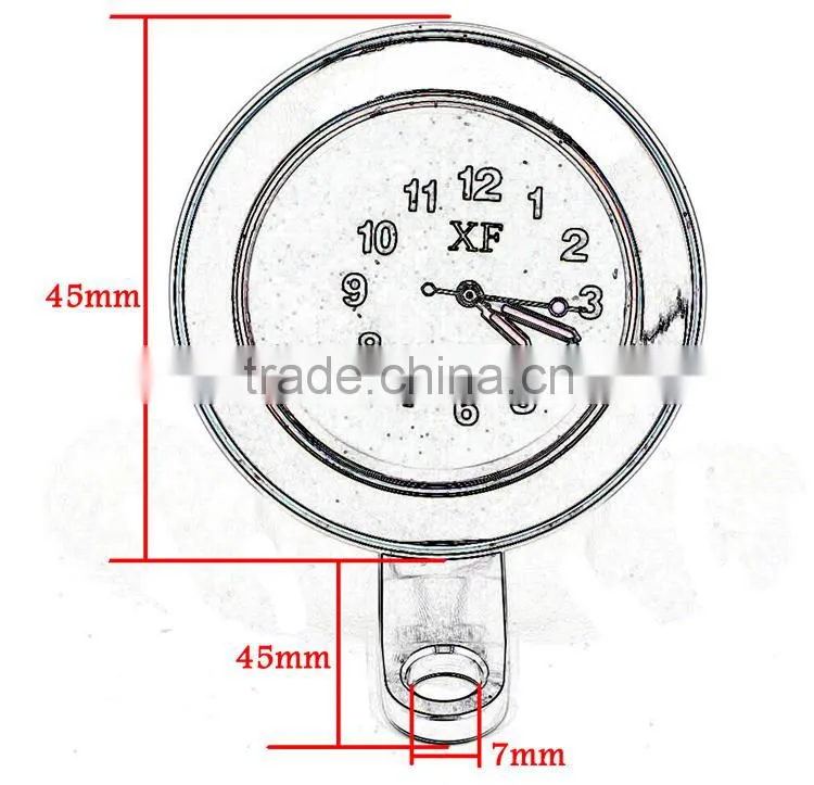 BJ-HBW-009 Manufacturer Special Design Universal Waterproof Chrome Motorbike Motorcycle Handlebar Watch