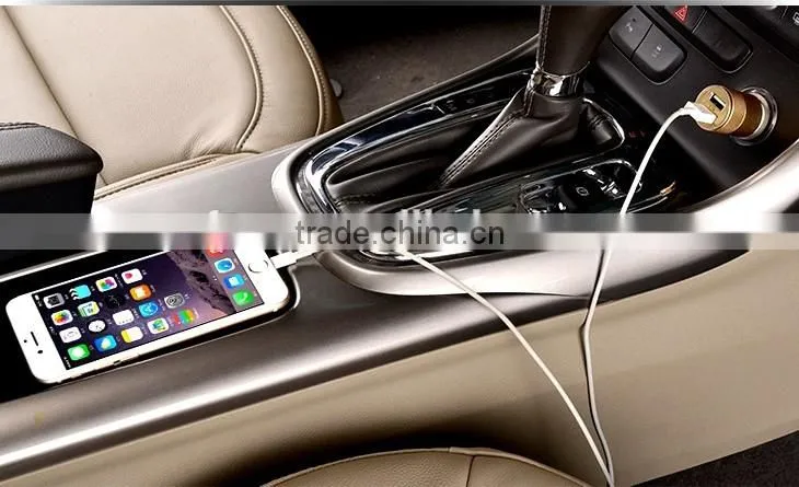 Freee Sample ABS Metal Double Micro USB Car Charger 2 amp