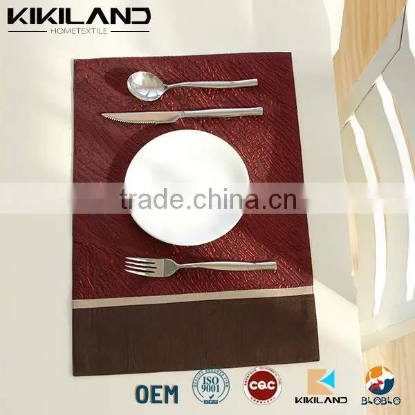 China placemat factory waterproof handmade dinner table mat