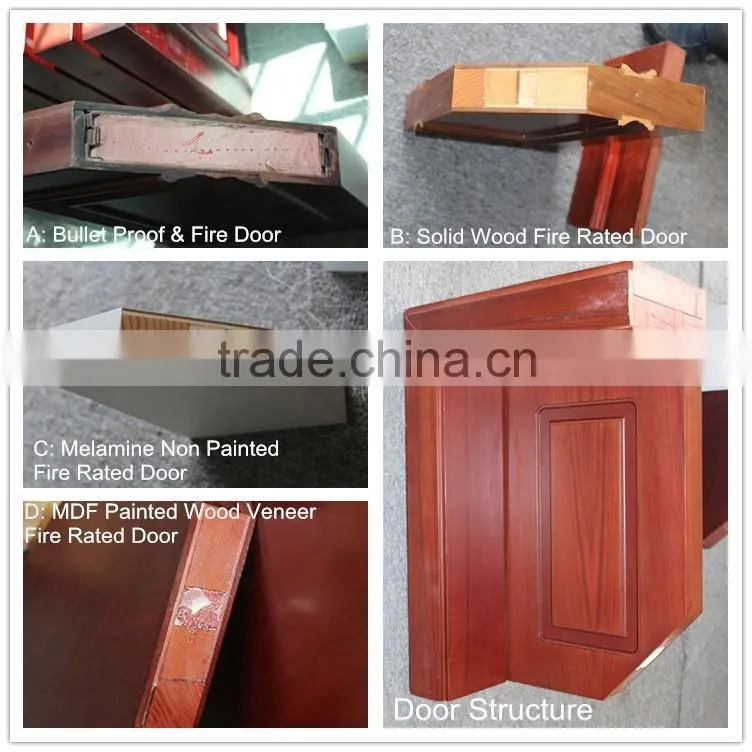 HOTEL Fire Rated Door Door 20mins-90mins various design selection solid wood material composite wood material rock wool filling