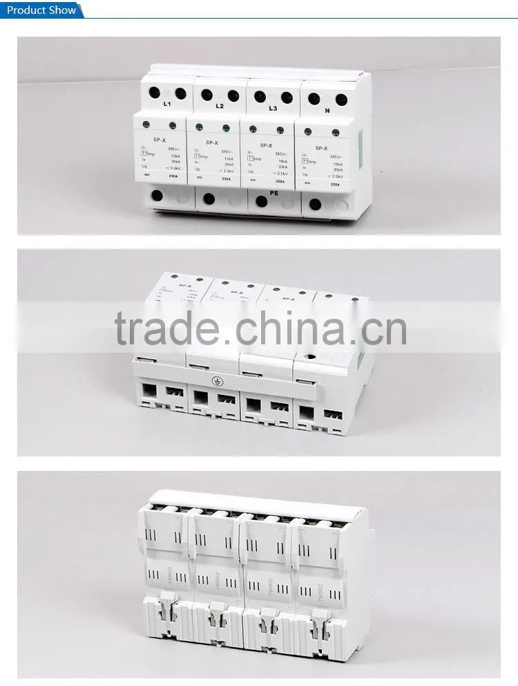 SAIP/SAIPWELL New Design IP65 Electrical 4 Poles 320/385/440V AC Surge Protective Device