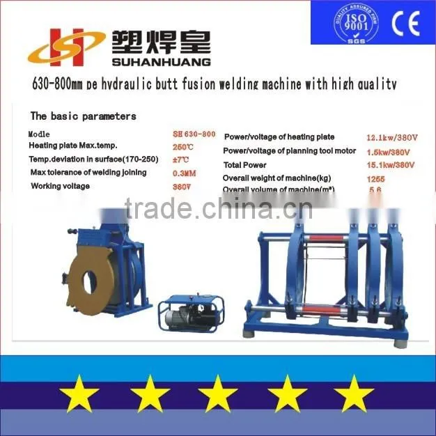 SH630-800 HDPE Butt Fusion Welding Machine With Good Quality And Competitive Price