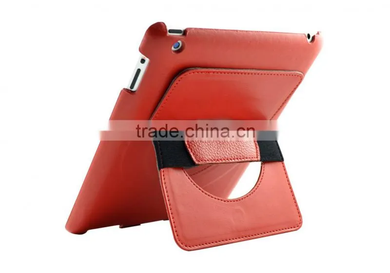 Rotating Leather case for ipad 2/3/4 case with stand