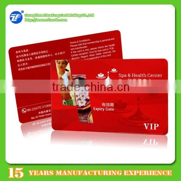 Offset printed rfid 125khz/13.56mhz contactless plastic card