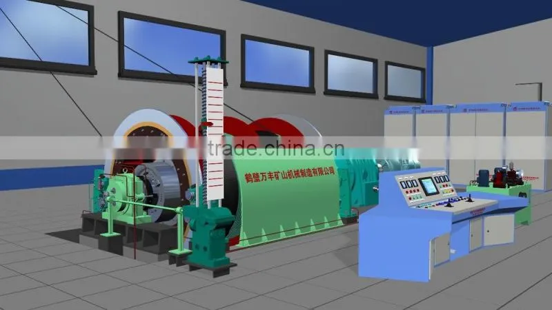 JTK hoisting winch used for mine shaft
