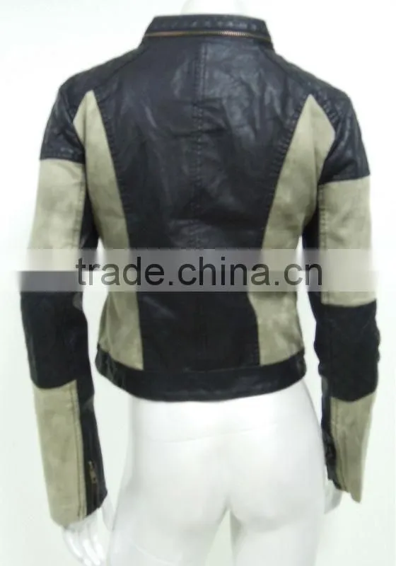 New design leather jacket for women