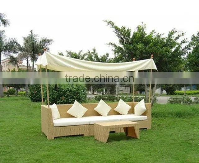 aluminum / iron fram rattan outdoor gazebo