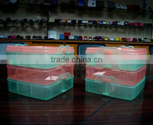 .Plastic container,3pcs same plastic container together with 1 lid