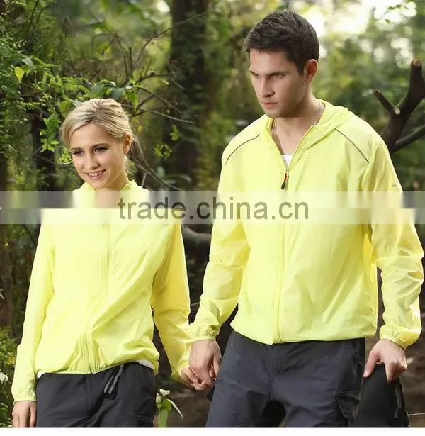 2013 unisex light yellow windbreaker