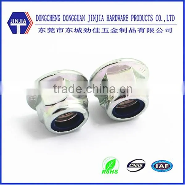 dongguan steel zinc flange hex nut