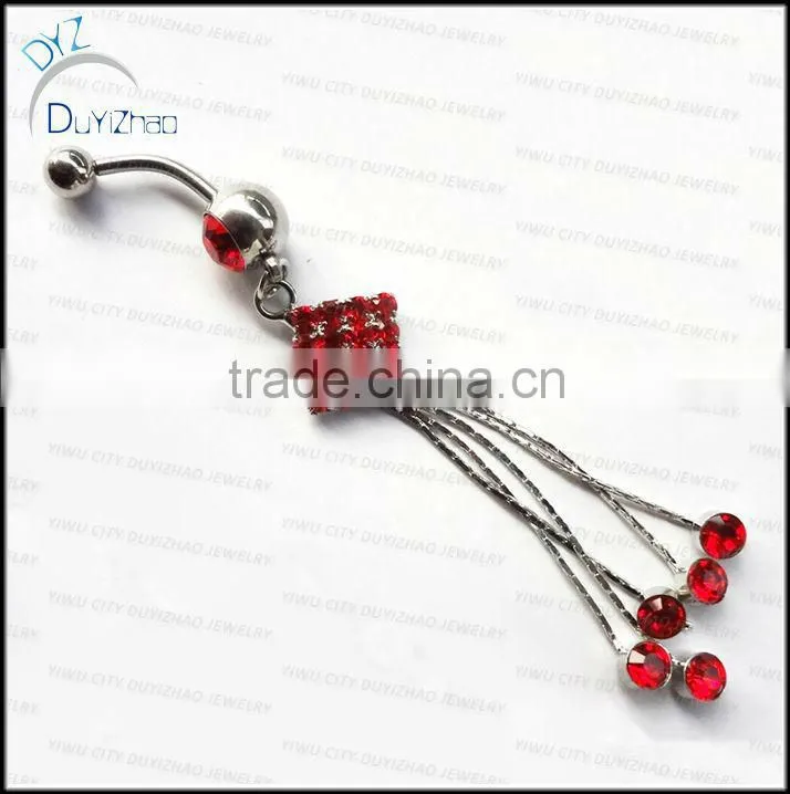 beautiful navel piercing fake navel dangle ring