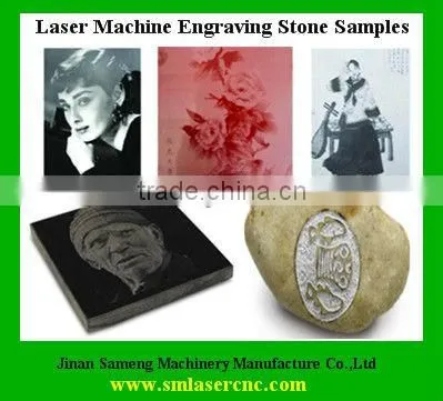 Stone engraving machine on polished granite plates