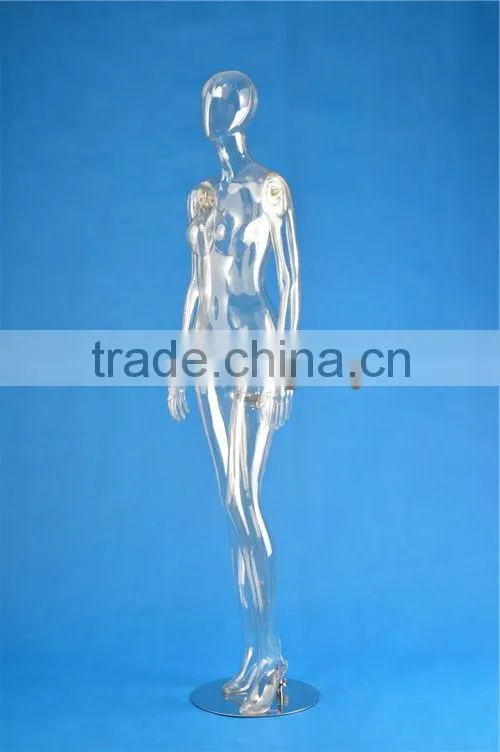 Full body transparent plastic mannequin