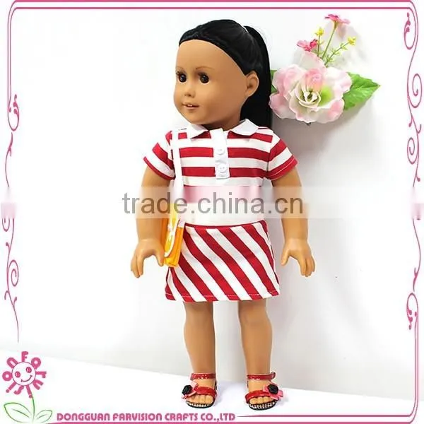 Simple doll dress clothes 100% cotton ONSALE striped outfit for 18 inch dolls