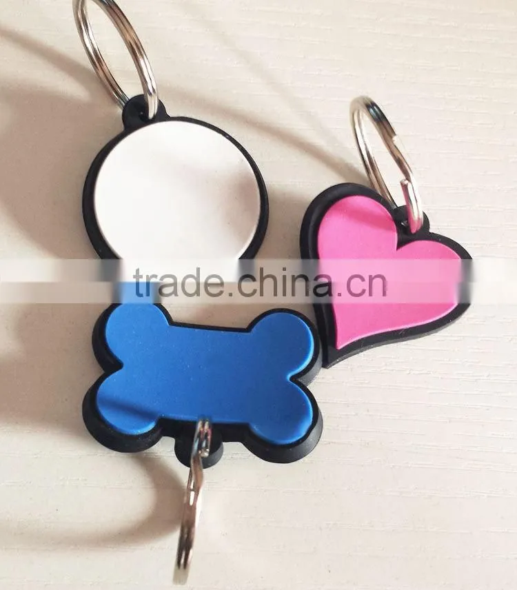 Wholesale Cheap Custom Shape Silicone Blank Dog Tag